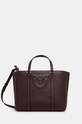 Kožená kabelka Pinko nevejde se A4 hnědá 104515.A29O