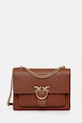 Шкіряна сумочка Pinko лицьова шкіра коричневий 104527.A29Q