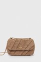 Tory Burch torebka Kira Draped Raffia Mini nie mieści A4 beżowy 154829.211