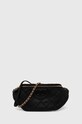 Usnjena opasna torbica Tory Burch Fleming Soft Ne ustreza A4 črna 160132.001