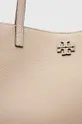 Δερμάτινη τσάντα Tory Burch McGraw μπεζ 152221.724