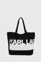 czarny Karl Lagerfeld Jeans torebka bawełniana Damski