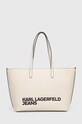 Karl Lagerfeld Jeans torebka aplikacja beżowy 245J3006