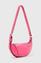 Accesorii AllSaints poseta de piele HALF MOON WB720Z roz