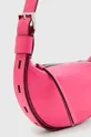 ροζ Δερμάτινη τσάντα AllSaints HALF MOON