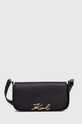 Karl Lagerfeld poseta de piele nu incape in A4 negru 245W3043