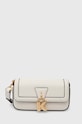 Kožená kabelka Karl Lagerfeld usňová koža béžová 245W3048