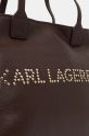 Karl Lagerfeld borsa a mano in pelle marrone 245W3087