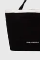 czarny Karl Lagerfeld torebka bawełniana