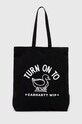 Pamučna torba Carhartt WIP Stamp Tote print crna I033629.0D2XX