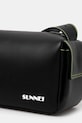 Sunnei borsa a mano in pelle nero MACCWBAG017