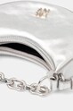 Kožená kabelka Dkny strieborná R433DF74