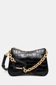 Кожаная сумочка Dkny мелкий узор чёрный R43EPG47