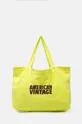 Бавовняна сумка American Vintage аплікація жовтий BOBY27AFH24