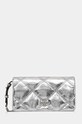 Шкіряна сумочка Tory Burch Kira Metallic Diamond лицьова шкіра срібний 158631.040