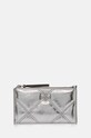 Tory Burch portofel de piele Kira Metallic Diamond piele argintiu 158632.040