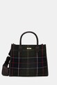 Сумочка з домішкою вовни Barbour візерунок зелений LBA0423