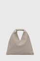 Kožená kabelka MM6 Maison Margiela přírodní kůže šedá SB6WD0013.P4344