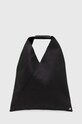Kožená kabelka MM6 Maison Margiela přírodní kůže černá S54WD0043.P4344