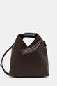 Kožna torba MM6 Maison Margiela bez uzorka smeđa SB6WD0026.P4313