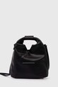 Δερμάτινη τσάντα MM6 Maison Margiela λείο δέρμα μαύρο SB6WD0026.P4313