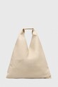 Kožená kabelka MM6 Maison Margiela přírodní kůže béžová S54WD0039.P5691