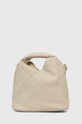 Шкіряна сумочка MM6 Maison Margiela гладкий бежевий SB6WD0026.P5691