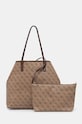 Τσάντα Guess υφασμάτινο καφέ HWESG9.51429