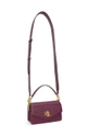 Doplnky Kožená kabelka Lauren Ralph Lauren 431950820 burgundské