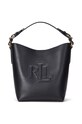Kožená kabelka Lauren Ralph Lauren přírodní kůže černá 431950855