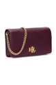 Doplnky Kožená kabelka Lauren Ralph Lauren 432951212 burgundské