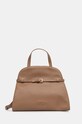 Twinset borsa a mano in pelle pelle fiore marrone 242TD8371