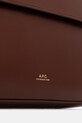 Шкіряна сумочка A.P.C. sac virginie flap коричневий PXBRU.F61924