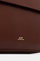 Кожаная сумочка A.P.C. sac virginie flap коричневый PXBRU.F61924