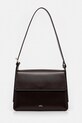 Kožená kabelka A.P.C. sac virginie flap usňová koža hnedá PXBRU.F61924