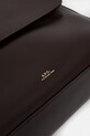 Kožená kabelka A.P.C. sac virginie flap hnedá PXBRU.F61924