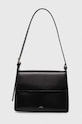A.P.C. torebka skórzana sac virginie flap skóra licowa czarny PXBRU.F61924