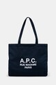 Τσάντα A.P.C. Shopping Diane Rue Madame στάμπα σκούρο μπλε PSAJS.M61938.IAK