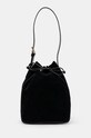 A.P.C. suede handbag Sac Alma plain black PXBVP.F61879.LZZ