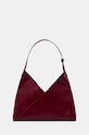 MM6 Maison Margiela leather handbag non-detachable strap maroon SB6WC0016.P7183