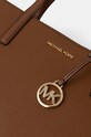Kožená kabelka MICHAEL Michael Kors hnědá 30F4G7XT7L