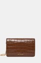 Шкіряна сумочка MICHAEL Michael Kors дрібний узор коричневий 32F4GJ6C8E