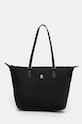 Torba Tommy Hilfiger imitacija zrnate kože crna AW0AW17005