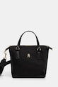 Kabelka Tommy Hilfiger jednofarebný čierna AW0AW17006