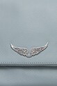 Accesorii ZADIG&VOLTAIRE poseta de piele LWBA00008 turcoaz