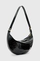 AllSaints torebka skórzana HALF MOON W020XZ czarny SS25