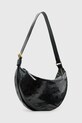 Akcesoria AllSaints torebka skórzana HALF MOON W020XZ czarny