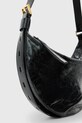 AllSaints torebka skórzana HALF MOON czarny W020XZ