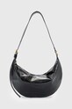 AllSaints poseta de piele HALF MOON uni negru W020XZ