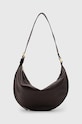 AllSaints torebka skórzana HALF MOON skóra licowa brązowy W052XB